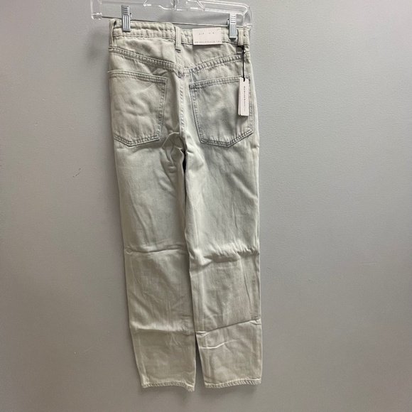 WeWoreWhat Distressed Straight Leg Jeans in Light Icy Wash - Size 24 - NWT - Picture 2 of 6